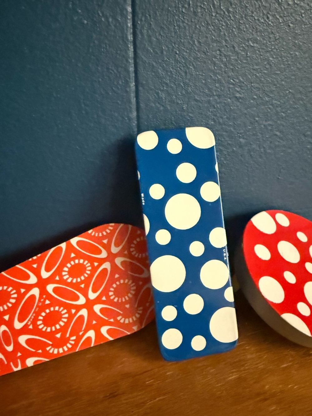 Vintage Tin Litho Noisemakers Set of 3 - Made in USA Retro Party Favors